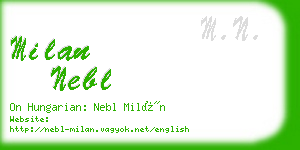 milan nebl business card